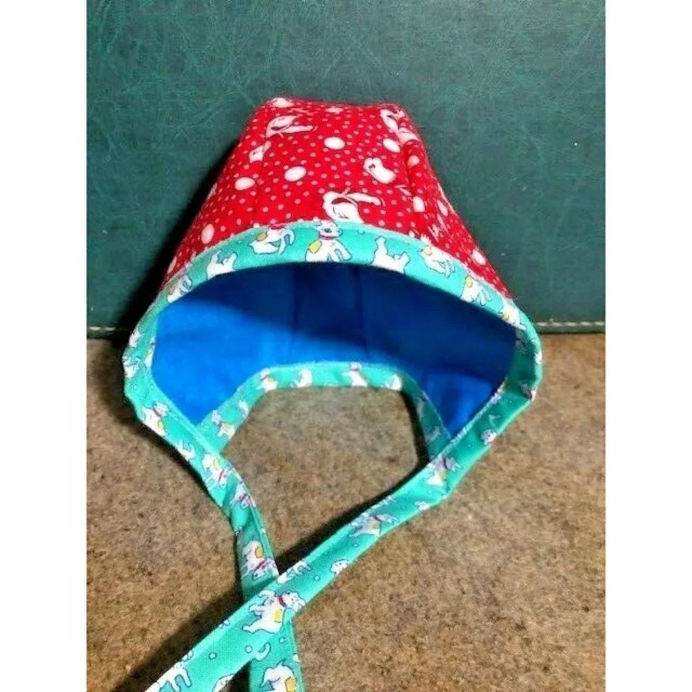 Handmade Baby Bonnet Newborn 0-3 Months Puppies